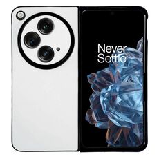 Per OPPO Find N3 / OnePlus Open Morandi Custodia per telefono con texture in pelle tinta unita (bianca)