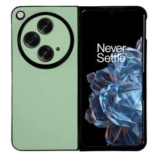 Per OPPO Find N3 / OnePlus Open Morandi Custodia per telefono con texture in pelle tinta unita (verde)