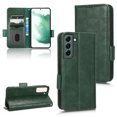 Per Samsung Galaxy S22 5G Custodia in pelle a triangolo simmetrico (verde)