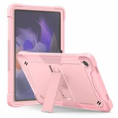 Custodia per tablet PC ibrida in silicone antiurto per Samsung Galaxy Tab A9 con supporto (oro rosa)