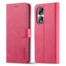 Per Honor 90 Pro LC.IMEEKE Custodia per telefono in pelle con texture di vitello (rossa)