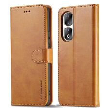 Per Honor 90 Pro LC.IMEEKE Custodia per telefono in pelle con texture di vitello (marrone)