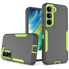 Per Samsung Galaxy S23+ 5G 2 in 1 custodia magnetica per PC + TPU (grigio+verde fluorescente)
