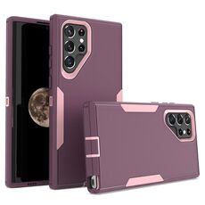Per Samsung Galaxy S22 Ultra 5G 2 in 1 custodia magnetica per PC + TPU (viola rosso+rosa)