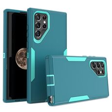 Per Samsung Galaxy S22 Ultra 5G 2 in 1 custodia magnetica per PC + TPU (blu + blu verde)