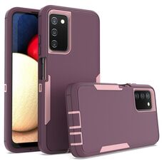 Per Samsung Galaxy A03s 2 in 1 Custodia magnetica per PC + TPU (viola rosso+rosa)