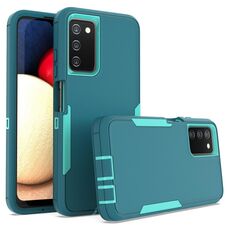 Per Samsung Galaxy A03s 2 in 1 custodia magnetica per PC + TPU (blu + blu verde)