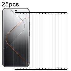 Per Xiaomi 14 Pro 25 pezzi 9H HD Pellicola in vetro temperato con bordo curvo 3D (nero)