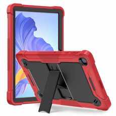 Per Honor Pad X8 Custodia tablet PC ibrida in silicone antiurto con supporto (nero + rosso)