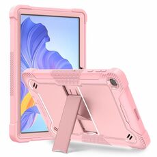 Custodia per tablet PC ibrida in silicone antiurto per Honor Pad X8 con supporto (oro rosa)