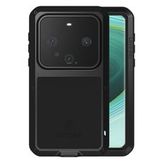 Per Huawei Mate 60 Pro / 60 Pro+ LOVE MEI Custodia per telefono antipolvere impermeabile antiurto in metallo (Nero)