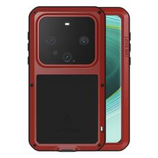 Per Huawei Mate 60 Pro / 60 Pro+ LOVE MEI Custodia per telefono antipolvere impermeabile antiurto in metallo (Rosso)