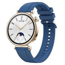 Per Huawei Watch GT4 41mm Modello di pneumatico Cinturino in silicone con fibbia argentata (blu)