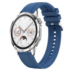 Per Huawei Watch GT4 46mm Modello di pneumatico Cinturino in silicone con fibbia argentata (blu)