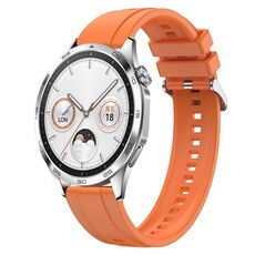 Per Huawei Watch GT4 46mm Modello di pneumatico Cinturino in silicone con fibbia argentata (arancione)