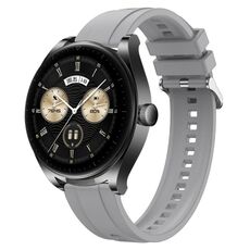 Per Huawei Watch GT3 SE / Watch Buds Modello di pneumatico Cinturino in silicone con fibbia argentata (grigio chiaro)