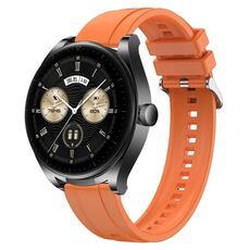 Per Huawei Watch GT3 SE / Watch Buds Modello di pneumatico Cinturino in silicone con fibbia argentata (arancione)