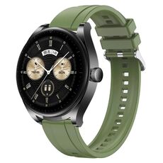 Per Huawei Watch GT3 SE / Watch Buds Modello di pneumatico Cinturino in silicone con fibbia argentata (verde)