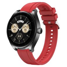 Per Huawei Watch GT3 SE / Watch Buds Modello di pneumatico Cinturino in silicone con fibbia argentata (rosso)