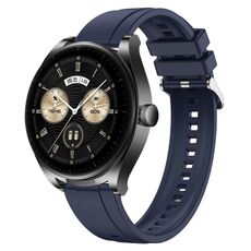 Per Huawei Watch GT3 SE / Watch Buds Modello di pneumatico Cinturino in silicone con fibbia argentata (blu notte)