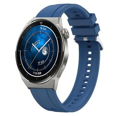 Per Huawei Watch GT3 Pro 46mm modello di pneumatico cinturino in silicone con fibbia argento (blu)