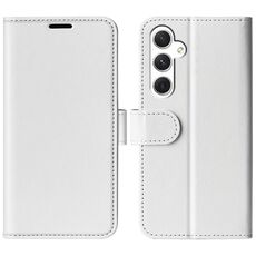 Custodia per telefono in pelle con vibrazione orizzontale per Samsung Galaxy S24 5G R64 (bianca)