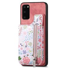 Custodia per telefono posteriore con cerniera dipinta per Samsung Galaxy S23 FE 5G (rosa)