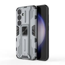 Per Samsung Galaxy S24 5G Supersonic Armor PC Custodia ibrida in TPU (grigio)