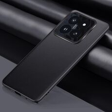 Per Xiaomi 14 Pro Custodia per telefono antiurto all-inclusive in pelle tinta unita (nera)