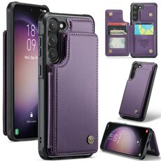 Custodia per telefono antifurto RFID per slot per schede Samsung Galaxy S23 5G CaseMe C22 (viola)