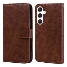 Custodia per telefono in PU + TPU per Samsung Galaxy S24 5G Skin Feeling Oil Texture in pelle (marrone)