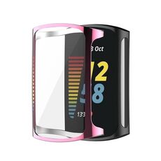 Per Fitbit Charge 6/5 Custodia protettiva per orologio elettrolitico in TPU a copertura totale (rosa)