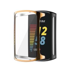 Per Fitbit Charge 6/5 Custodia protettiva per orologio elettrolitico in TPU a copertura totale (oro rosa)
