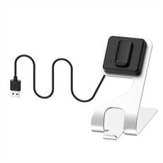 Per supporto per caricabatterie magnetico portatile in metallo Fitbit Charge 6 / Luxe (argento)