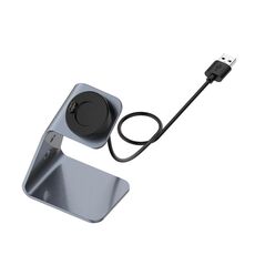 Per Venu3 / Venu3S / Vivoactive 5 Supporto per caricabatterie portatile in metallo con funzione dati, interfaccia sinistra (grigio)