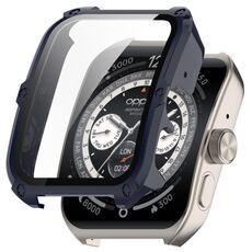Per OPPO Watch 4 Pro PC + custodia protettiva per orologio integrata con pellicola temperata (blu inchiostro)