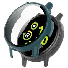 Per Garmin vivoactive 5 / Active 5 PC + custodia protettiva per orologio integrata con pellicola temperata (verde)