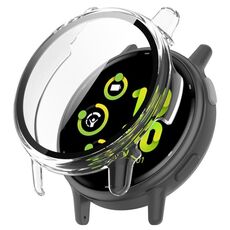 Per Garmin vivoactive 5 / Active 5 PC + custodia protettiva per orologio integrata con pellicola temperata (trasparente)