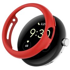 Custodia protettiva per orologio PC vuota in confezione mezza per Google Pixel Watch 2 (rossa)