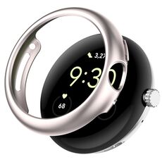 Per Google Pixel Watch 2 Custodia protettiva per orologio PC vuota in confezione mezza (colore Starlight)