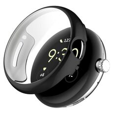 Per Google Pixel Watch 2 Custodia protettiva per orologio elettrolitico in TPU a copertura totale (nera)