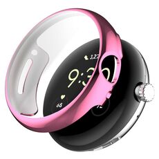 Custodia protettiva per orologio elettrolitico in TPU a copertura totale per Google Pixel Watch 2 (rosa)