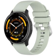 Per cinturino in silicone con fibbia argento lucido Garmin Venu 3 Liquid (verde)