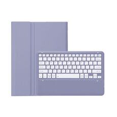 Per Lenovo Xiaoxin Pad Pro 12,7 pollici AM24 TPU Custodia in pelle ultrasottile staccabile per tablet con tastiera Bluetooth (viola)