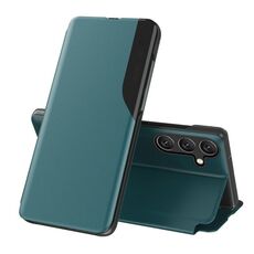 Custodia per telefono in pelle con supporto a vibrazione per Samsung Galaxy S24+ 5G (indaco)