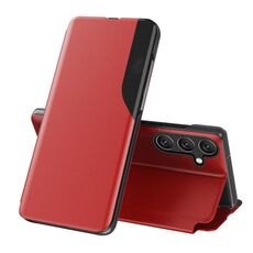 Custodia per telefono in pelle con supporto a vibrazione per Samsung Galaxy S24+ 5G (rosso)