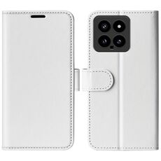 Custodia per telefono in pelle con vibrazione orizzontale con texture Xiaomi 14 Pro R64 (bianca)
