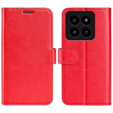 Per Xiaomi 14 Pro R64 Custodia per telefono in pelle con vibrazione orizzontale con texture (rossa)