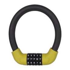 Lucchetto antifurto di sicurezza per bicicletta e veicolo elettrico da 40 x 1,72 cm con combinazione a 5 cifre (nero e giallo)