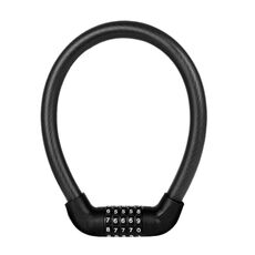 Lucchetto antifurto di sicurezza per bicicletta e veicolo elettrico da 57 x 1,72 cm con combinazione a 5 cifre (tutto nero)